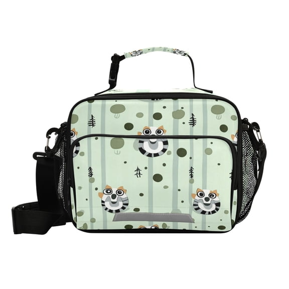 6L Leakproof Lunch Tote with Thermal Lining Lunch Bag Picnic Cooler Bag Rolled Lemur Pattern