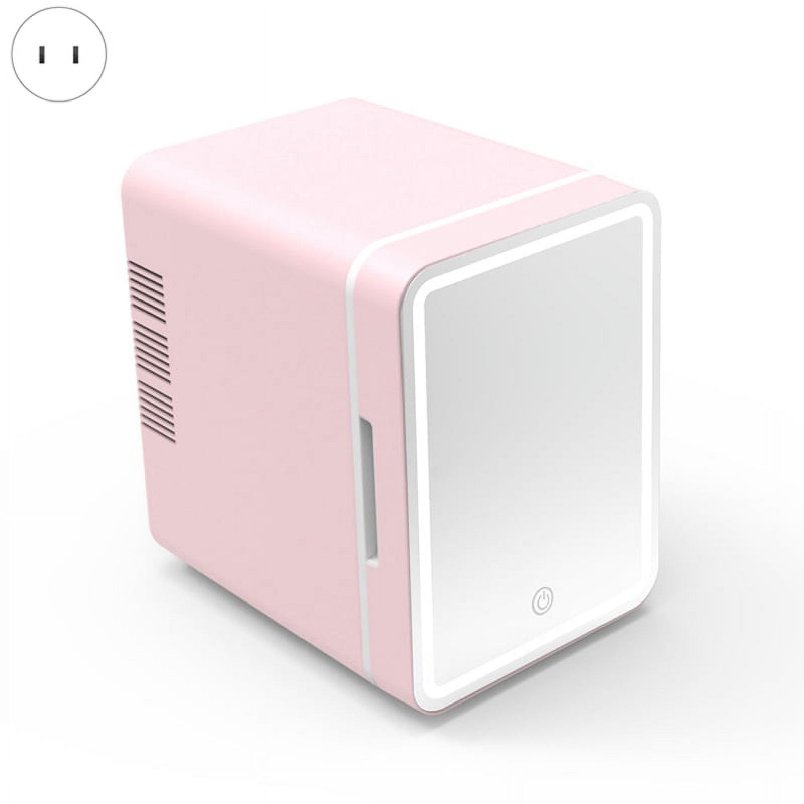 6L Makeup Fridge with LED Light Mirror Mini Fridge for Bedroom Car Small Refrigerator for Cosmetics, Skin Care US Plug-B