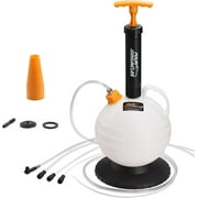 6L Maunal Oil Extractor Pump - Fluid Extractor with 59" Main Hose, Three 41" Extension Tubes for Automotive Oil Change, a Brake Bleeding Hose for Brake Fluid Change-tss