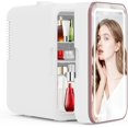 6L Mini Skincare Fridge with Dimmable LED Mirror for Makeup Cosmetics ...
