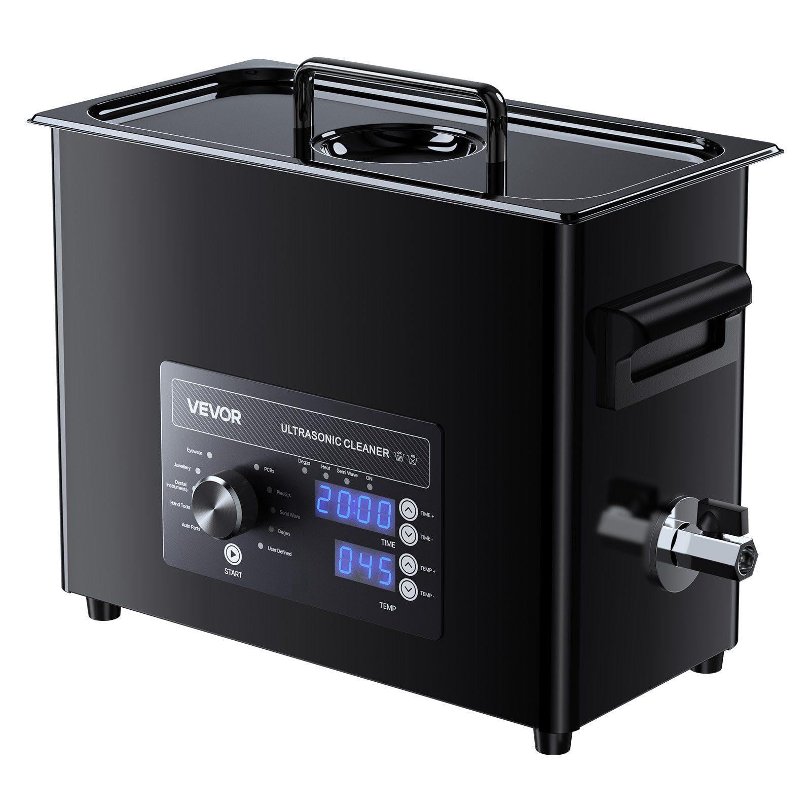 6L Professional Ultrasonic Cleaner Machine with Knob Control Stainless Steel Cleaning Basket and Ball for Watches Razors Jewelry Coins