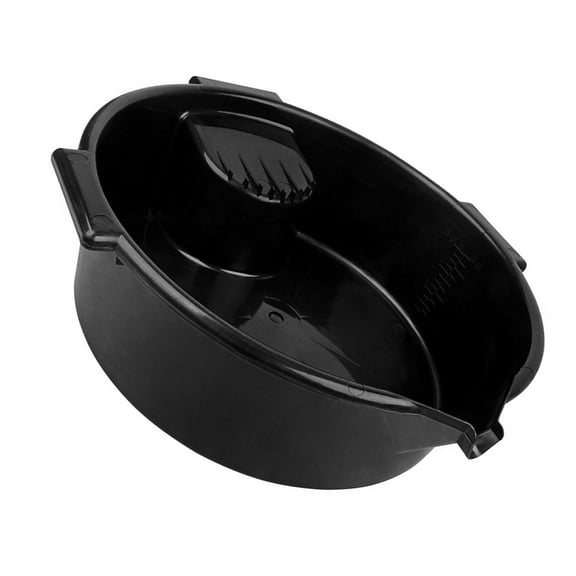 6L Round Oil Drain Pan Oil Collection Tray Oil Collection Container with Handle and Scale Oil Drip Catcher Pan Reusable