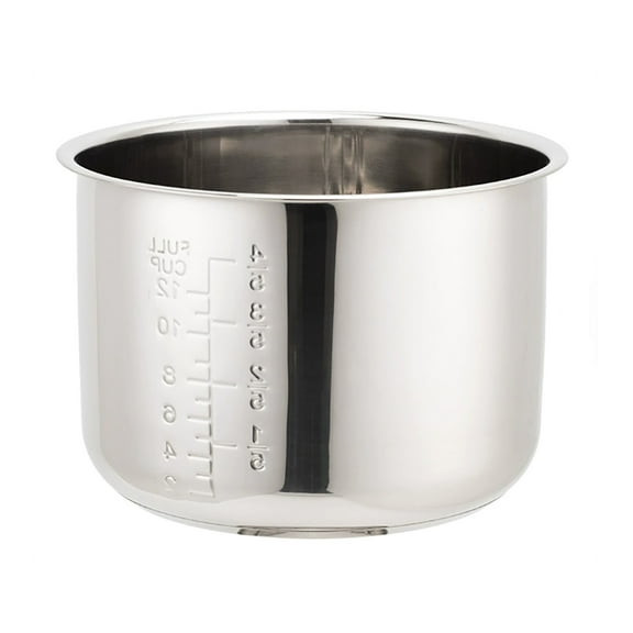 6L Stainless Steel Inner Pot for Rice Cooker and Pressure Cooker Double Bottom Design Non-Stick Cookware for Home Kitchen Use