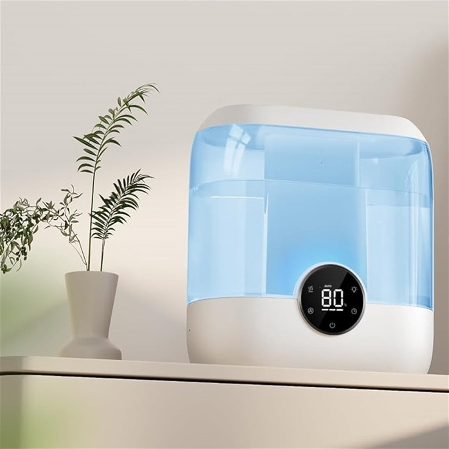 6L Top Fill Humidifiers for Bedroom, 60H Runtime 28 dB Quiet Supersized Cool Mist Air Humidifiers for Large Room, Baby Nursery, Plant, Indoor, Night Light, Easy to Clean, Precise Humidity Control