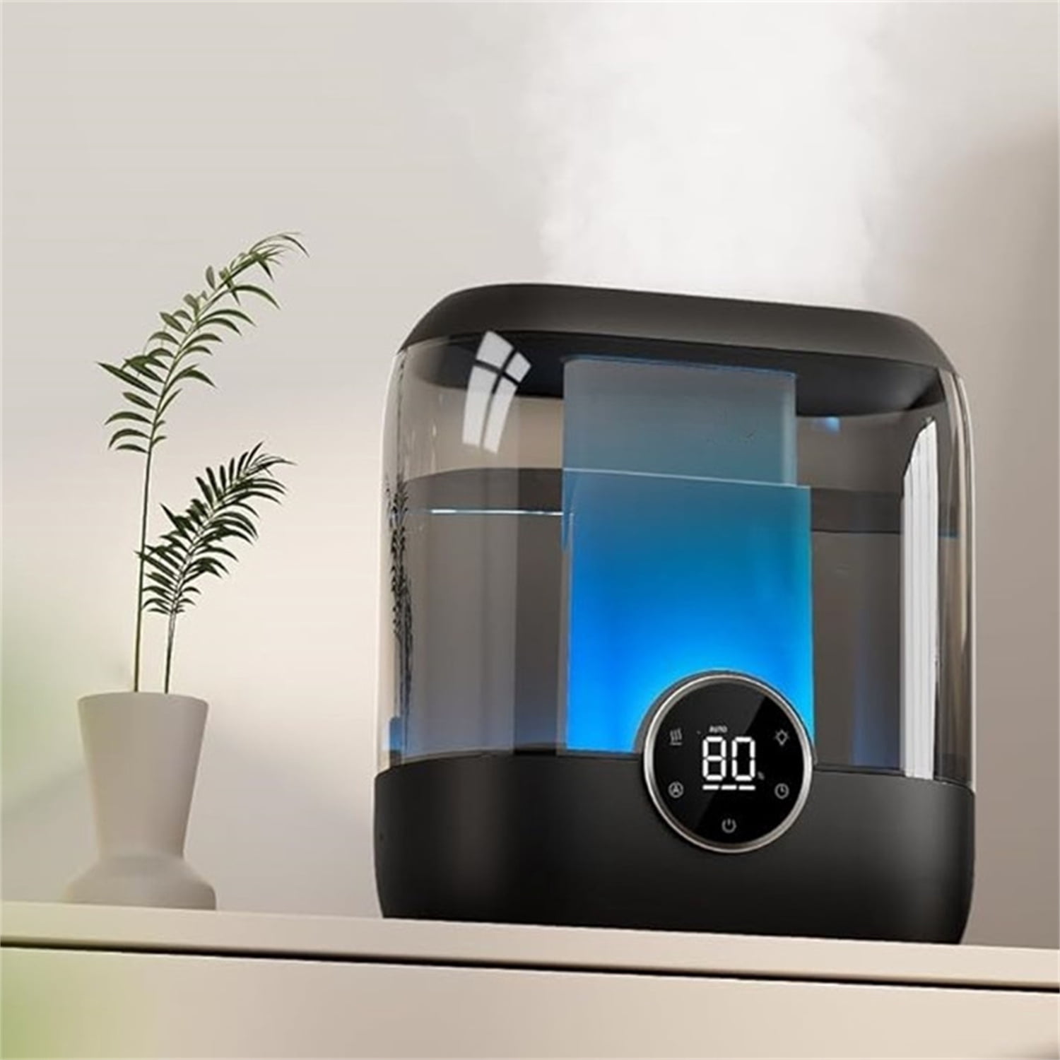 6L Top Fill Humidifiers for Bedroom, 60H Runtime 28 dB Quiet Supersized Cool Mist Air Humidifiers for Large Room, Baby Nursery, Plant, Indoor, Night Light, Easy to Clean, Precise Humidity Control