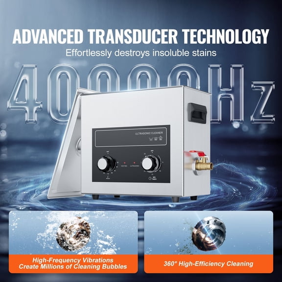 6L Ultrasonic Cleaner with Heater Timer&Basket,Professional Digital Sonic Cavitation Machine,180W Cleaning Machine for Watch Instruments,Glasses,Coin,Metal Parts,Tool