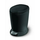 6L round step can, black plastic - Walmart.com