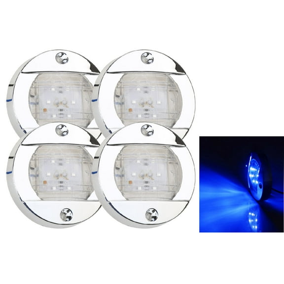 6LED 12V Round Yacht Marine Boats LED Stern Light Cabin Deck Courtesy Light Marine Interior Cabin Lights Waterproof 4pcs