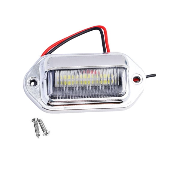 6LED Lamp Car Truck Bus Trailer Tail Lamp Side Lamp 12-24VSUV Truck Trailer License Bulb Lamp Product White License Car Lamp