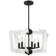 thumbnail image 1 of 6LT Chandelier, Matte Black Finish with Acrylic Arms, 1 of 4