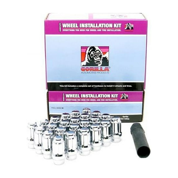 6Lug 121.50 Et Spline Lug Nuts with Wik-Locks - Chrome - Pack of 24