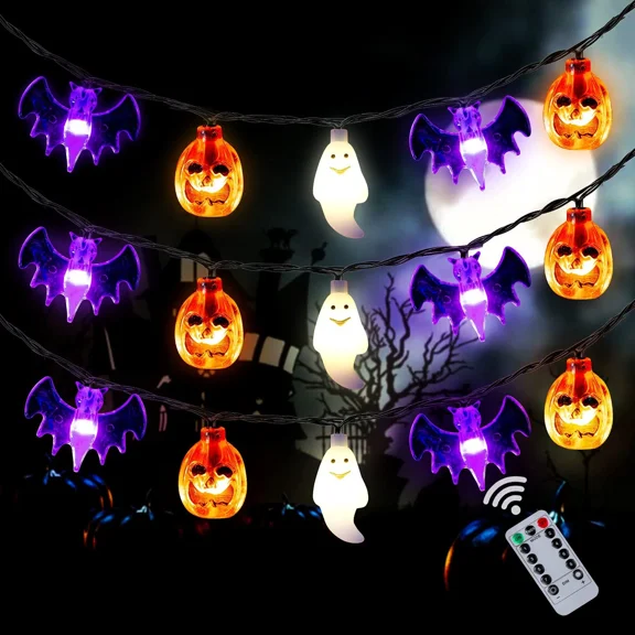 6M 30Led Halloween String Lights Hanging Ghost Witch Hat Led Light Lantern Decor