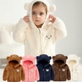 thumbnail image 1 of 6M-3T Baby Boys Girls Winter Warm Fleece Sweatshirt Cartoon Hooded Coats Jackets Toddler Long Sleeve Zipper Coats Top Outerwear, 1 of 9