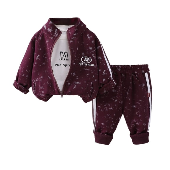 6M-3Y Infant Boys Outfits Long Sleeve T-Shirt Cargo Jacket Jeans Set Handsome Casual Three-piece Suit Infant Boys Clothes