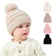 6M-4T Kids Baby Winter Knitted Beanie Hat, Esho Toddler Girls Boys Warm Knit Thick Ski Cap with Pom Pom