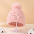 thumbnail image 1 of 6M-4T Kids Baby Winter Knitted Beanie Hat, Esho Toddler Girls Boys Warm Knit Thick Ski Cap with Pom Pom, 1 of 5
