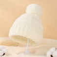 thumbnail image 1 of 6M-4T Kids Baby Winter Knitted Beanie Hat, Esho Toddler Girls Boys Warm Knit Thick Ski Cap with Pom Pom, 1 of 1