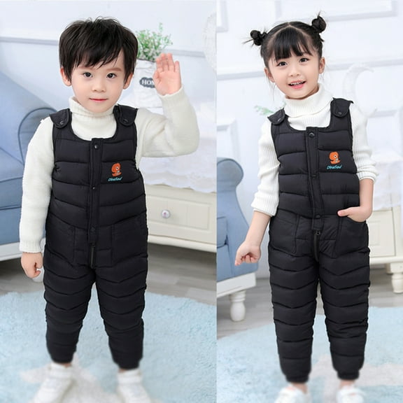 6M-5T Toddler Boys Girls Winter Snow Pants Overalls Snowsuit, Uccdo Kids Warm Snow Bibs Zipper Jumpsuits With Pockets