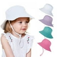 thumbnail image 1 of 6M-8T Infant Baby Girl Boy Sun Hat Toddler Kids Bucket Hat Adjustable Cap UPF 50+, 1 of 4