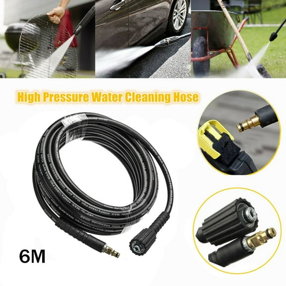 6M High Pressure Washer Hose | 160bar/2320psi Working Pressure | M22 Thread & Quick Connect | Steel Wire Reinforced | 19ft Replacement Hose for KKER K3 K4 K5 Pressure Washers