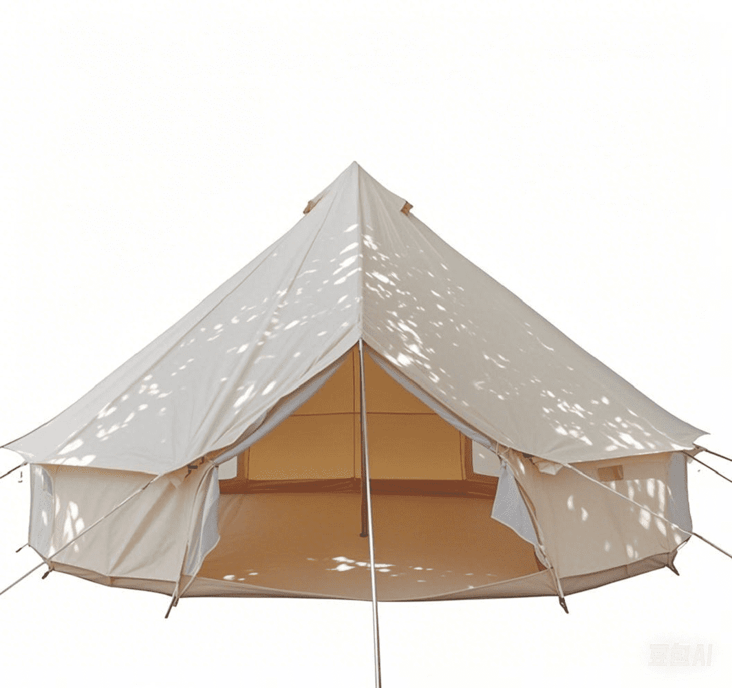 6M Oversized Indian Pyramid Cotton Tent, Outdoor Waterproof Heavy-Duty Luxury Glamping Cotton Tent for Family Trips, Friends Gatherings, Parties & Picnics