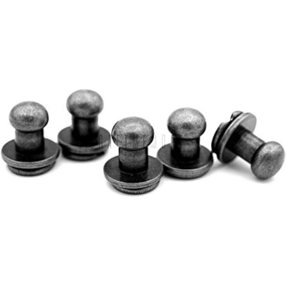 6MM Ball Head Stud Screw Back Nipple Rivet Studs Button Strap Stopper ...