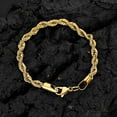thumbnail image 1 of 6MM Chain 14K Yellow Gold  Bracelet For Women Men Gold Color Twisted Rope Chain Bangle Fashion Never Fade Waterproof Jewelry, 1 of 7