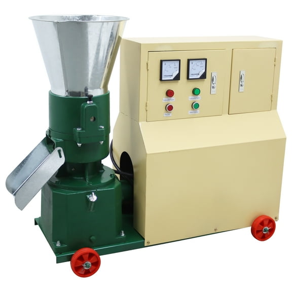 6MM Chicken Feed Pellet Mill Machine Animal Feed Granulator with Distribution Box 200-250KG/h