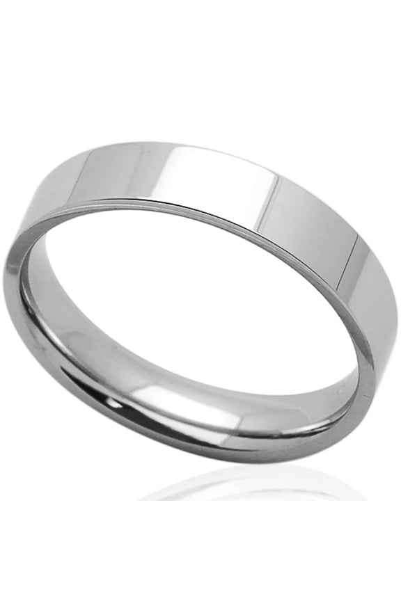 6MM Comfort Fit Stainless Steel Wedding Band Classic Flat Ring (Size 5 to 12)