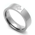 thumbnail image 1 of 6MM Comfort Fit Titanium Wedding Band Masonic Flat Ring (Size 7 to 14), 1 of 2