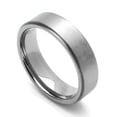 thumbnail image 1 of 6MM Comfort Fit Titanium Wedding Band Satin Finished Ring (Size 7 to 14), 1 of 2