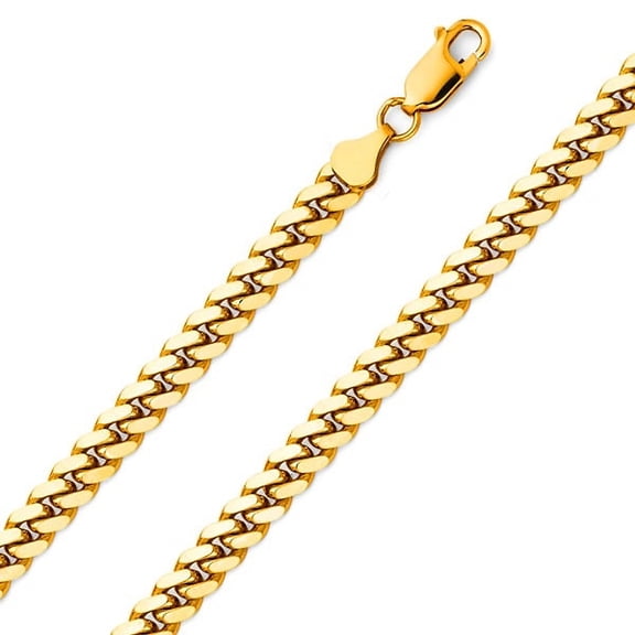 6MM Cuban Chain Link Necklace - Gold - Unisex - Gift Ideas for Him and Her