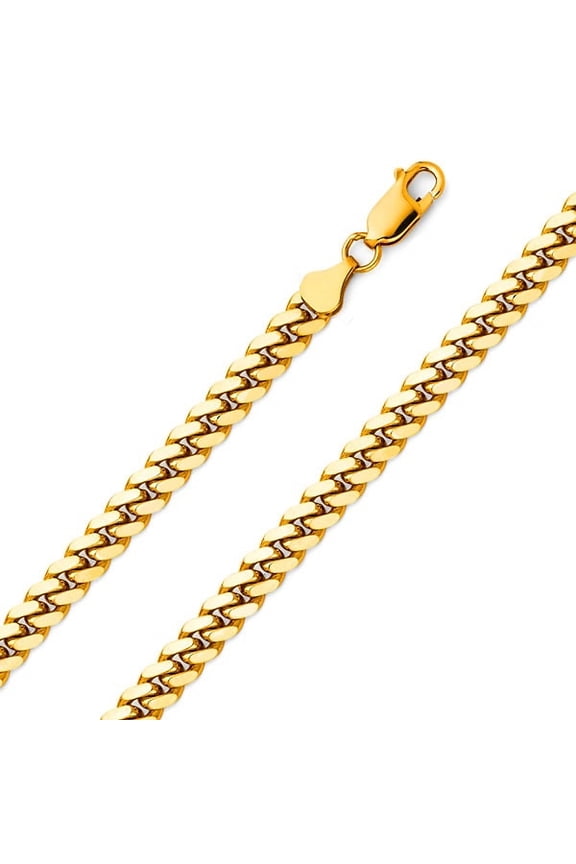 6MM Cuban Chain Link Necklace - Gold - Unisex - Gift Ideas for Him and Her