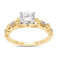thumbnail image 1 of 6MM Round Cut Lab Created Moissanite Diamond Solitaire Filigree Promise Wedding Engagement Ring For Women In 10K Solid Yellow Gold (G-H Color, VVS1 Clarity, 0.85 Cttw)-9.5, 1 of 8