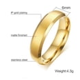 thumbnail image 1 of 6MM Silver Brushed Band 316L Stainless Steel Men Women's Titanium Ring Size 6-14, 1 of 9