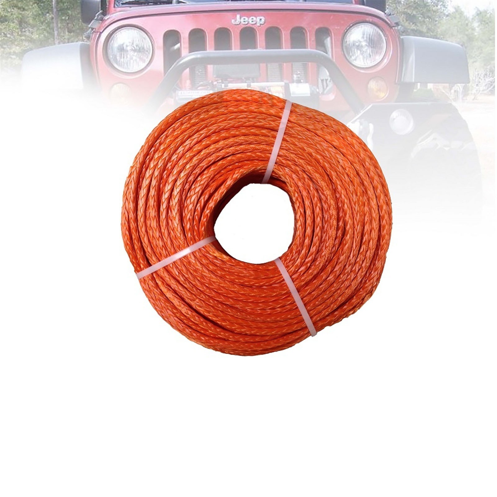 6MM X 100M 12 Strand Rope Towing Rope Winch Line For ATV UTV SUV 4X4 ...
