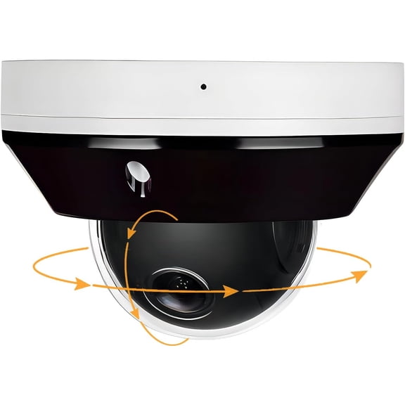 6MP Mini PTZ Dome PoE IP Camera Outdoor with Pan Tilt, 3X Zoom, 2.8-8mm Motorized Varifocal Lens, H.265, IP66, NVR or Windows PC Required, NDAA Compliant