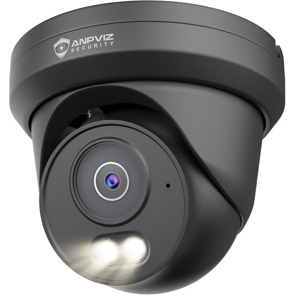 6MP PoE IP Camera Black, 3K Full Metal Turret Security IP Camera Outdoor Wired, 100FT Smart Dual Light Color Night Vision, AI Human Vehicle Detection, Built-in Mic, NDAA, IPC-D3B63B-S