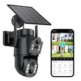 thumbnail image 1 of 6MP Solar Security Cameras Wireless Outdoor with Spotlight, 360° View Wireless Outdoor Camera with Rechargeable Battery, Auto Tracking Waterproof Human Detection, Color Night Vision, 2-Way Audio, 1 of 9