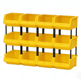 thumbnail image 1 of 6MSKS 12pcs Sturdy Stackable Storage Boxes for Parts for Garage Hardware, Miscellaneous Items & Tools Parts Storage Organizer, Space-Saving Solution, 1 of 7