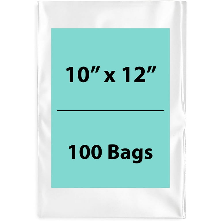 6Mil Clear Flat Open Top Poly Bags LDPE Packaging 10 X12 100 Bags Walmart
