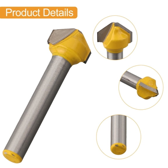 6Mm 108 135 Degree V-Shaped Flat Router Bit Woodworking Engraving Milling Cutter A Fangkenuo