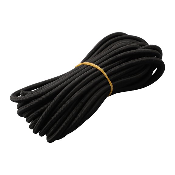 6Mm Elastic Bungee Rope Shock Cord Tie Down Boats Trailers 10M Strong - Black