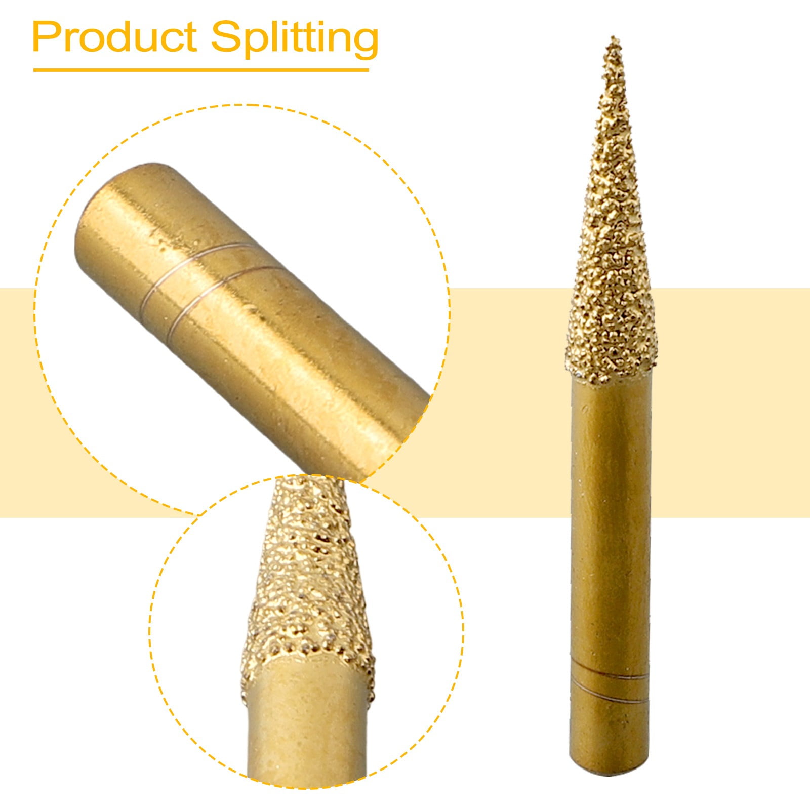 6Mm Shank Vacuum Brazed Diamond Burr Head Grinding Rotary File for