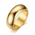 thumbnail image 1 of 6Mm Silver Gold Plated Stainless Steel Men Women Wedding Ring Band R16, 1 of 9