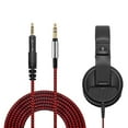 thumbnail image 1 of 6N OFC Long Steps Nylon Cable Compatible with Pioneer HDJ X5 X7 S7 CUE1 DJ Headphones, Soft & Lightweight, 3.5mm to 2.5mm Locking Connector, 5ft 150cm - Black Red, 1 of 9