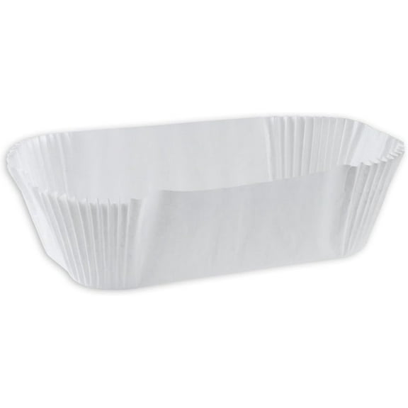 6OB(100PCS), 7x3x2-Inch White Oblong ?clair Paper Baking Cups