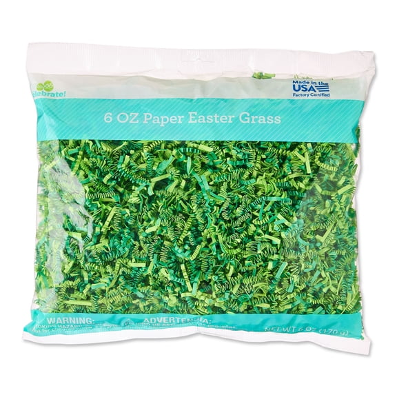 Paper Grass, Lime Green, 3 oz, Easter by Way To Celebrate