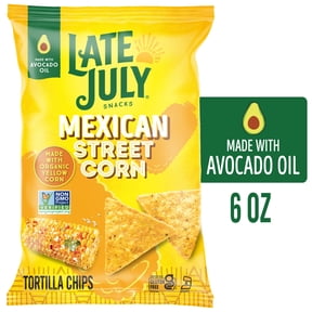 LATE JULY Snacks Mexican Street Corn Tortilla Chips, 6 oz Bag