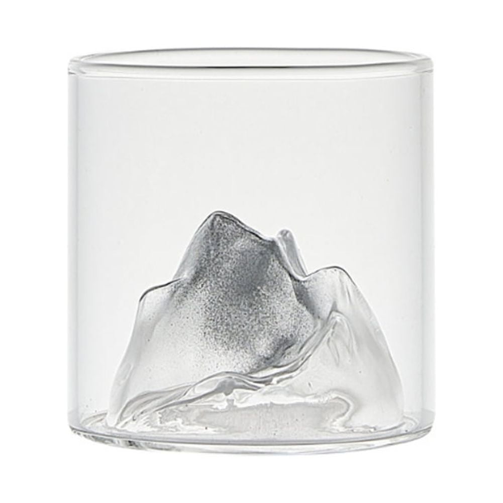 【2個セット】Mountain Research Drinking Glass Japan 3D Mountain Whiskey Glass Glacier Old Fashioned Whisky